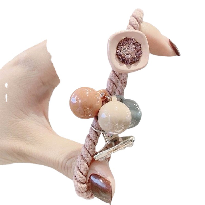 Pelo cuerda pelo cuerda banda de pelo Corea del Sur fresco personalidad simple ponytail tie banda goma perlas cristal tocado las mujeres