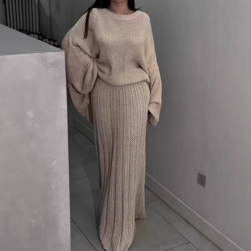 New Minimalist Winter Amazon Gentle 2025 Dress Set European and American Style Long-Sleeve Casual Dress for Women Cross-Border New Minimalist Winter Amazon Gentle 2025 Dress Set European and American Style Long-Sleeve Casual Dress for Women Cross-Border