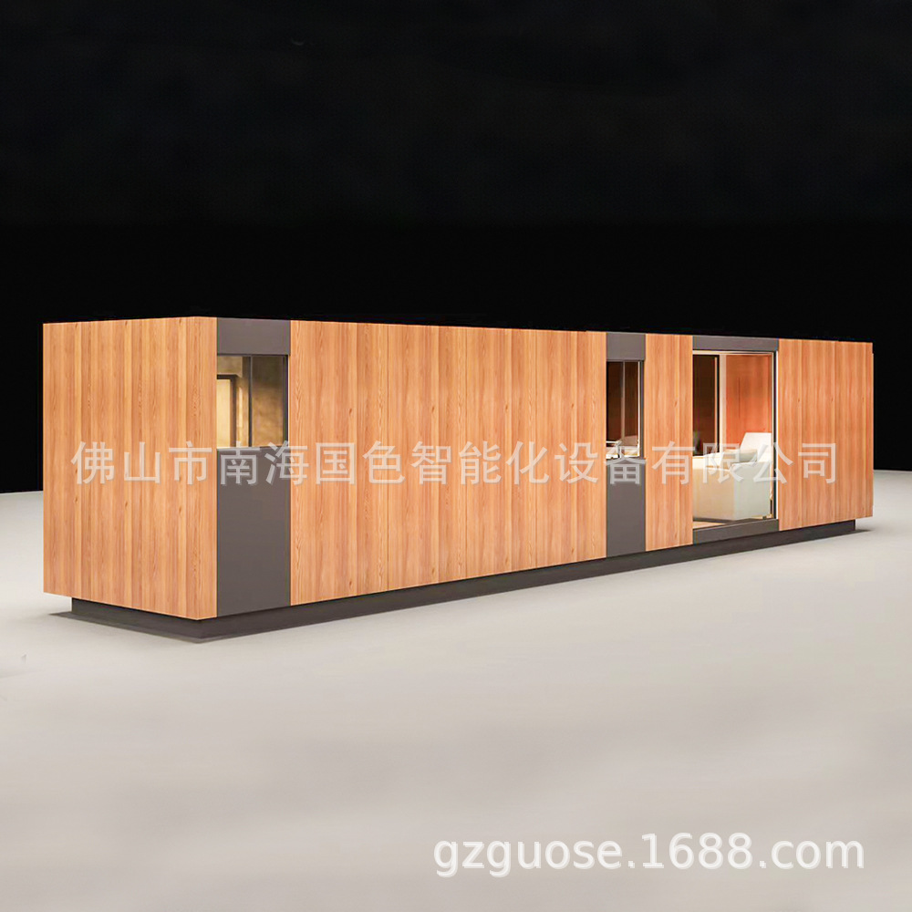 Casa modular con decoración de acero ligero Villa integrada Contenedor de tablero móvil Contenedor de caja residencial Contenedor de techo plano