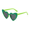 Genuine cute sunglasses heart-shaped, glasses heart shaped solar-powered handmade, European style, cat's eye