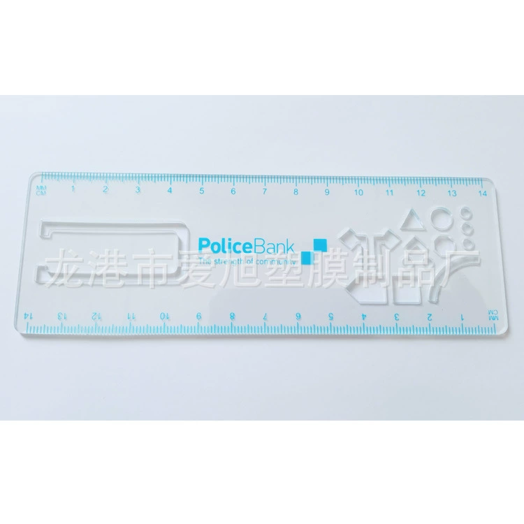 Тонкая резьба резка без утолщения формы прозрачный ПВХ 15 см Закладка линейка