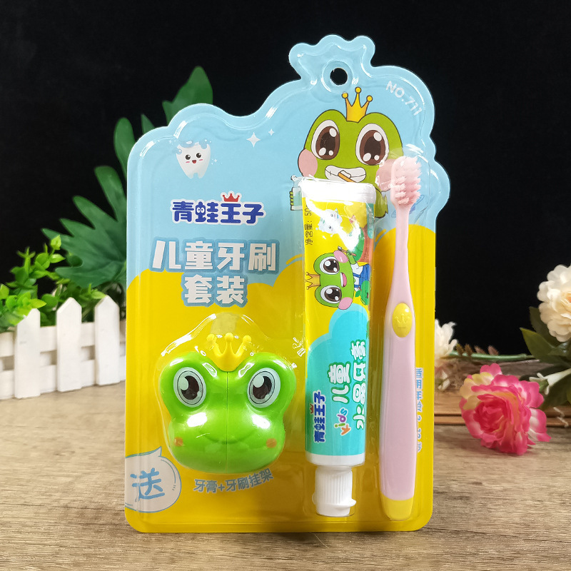 カエル王子 子供用歯ブラシ ラブティースタークリスタル歯磨き粉 711 バリューセット フルーティー 3-6-12 防虫 712|undefined