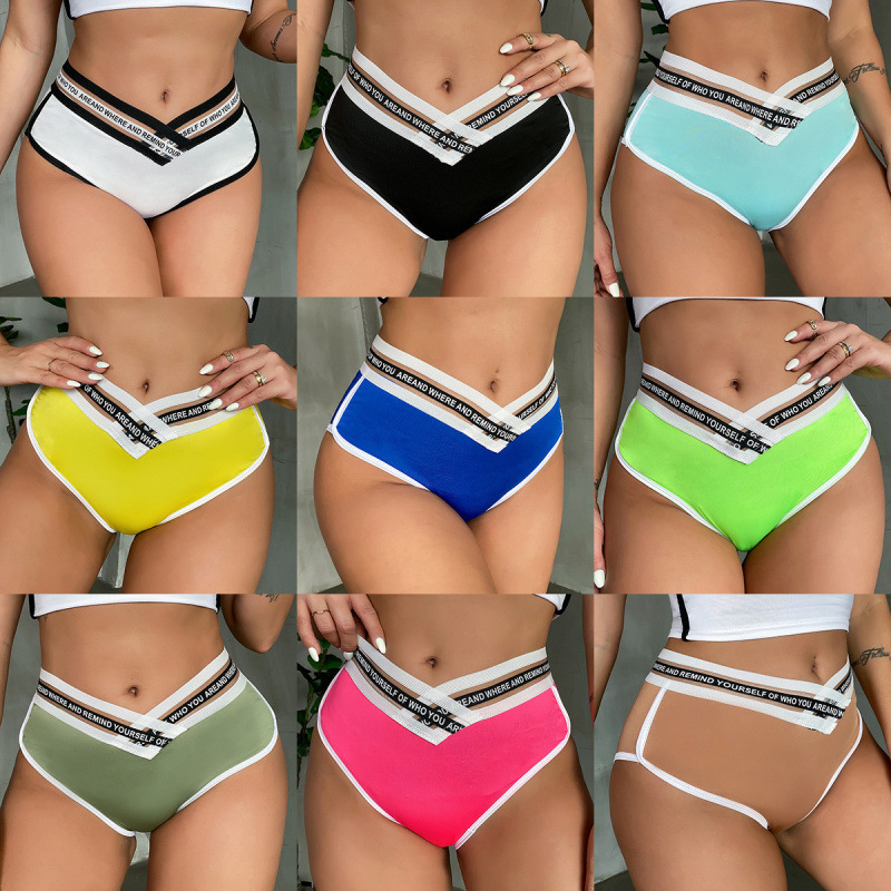 030 # Cross-Border Amazon New European and American Style Summer Letter Print Internet Celebrity Sports Shorts for Women Fitness Yoga Plus Size