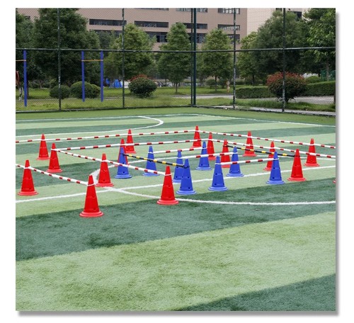 Children's balance bike track pole sign barrel telescopic pole conical barrel road barrier track obstacle warning rod roller skate assistant