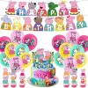 50 Peppa Pig Birthday Party Set [Flag + Cake Card + Balloon]