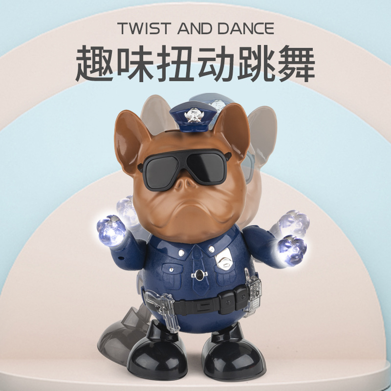 Baile eléctrico transfronterizo cachorro swing fresco sonido y luz mercado nocturno juguetes educativos para niños TikTok mismo estilo puesto caliente