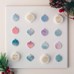 Christmas Series Soft Clay Earrings Mold Crystal Lantern Decoration Pendant Clay Cutting Mold DIY Hand Tools