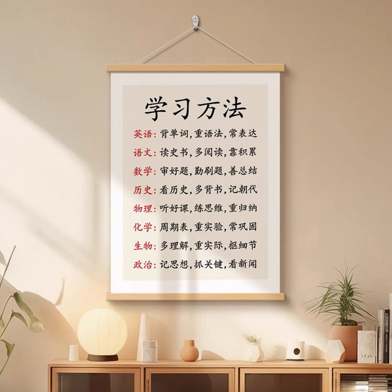 Learning Methods, Good Habits, Classroom Wall Art, Children's Bedroom Decorative Paintings, Inspirational Mottos for Middle and High School Students, Hanging Scrolls Learning Methods, Good Habits, Classroom Wall Art, Children's Bedroom Decorative Paintings, Inspirational Mottos for Middle and High School Students, Hanging Scrolls