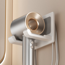 太空铝吹风机收纳挂架浴室墙上电吹风支架跨境免打孔壁挂吹风机架