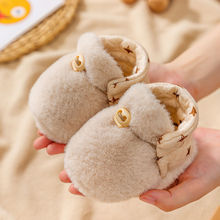 婴儿鞋子冬季0-6-12月新生儿保暖鞋冬加绒步前棉鞋宝宝软底学步鞋