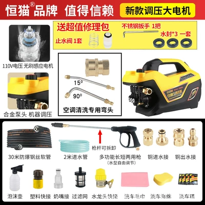 Portable car washer cleaning and disinfection high power household - 110v-voltage-30-m-steel-wire-tube-long-gun-2-copper-elbow-repair-kit