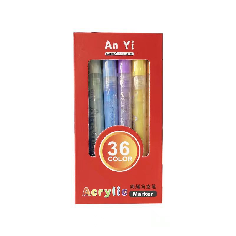 Marcador acrílico e-commerce Venta caliente recomendar marcador de acrílico marcador Tarjeta de evaluación a base de agua pintura de cerámica pluma de los niños