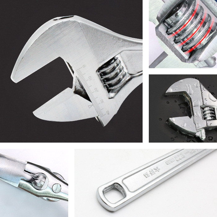 长城精工活动扳手多功能大开口活扳手6寸8寸10寸12寸15寸24寸30寸