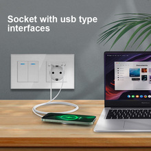 157��16A�W�˵�ʽUSB-type-c�����B�wǶ��ʽ �_�P��LED���������l