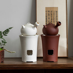 批發中式手工白泥炭爐風爐工夫兩用茶爐側把砂銚壺老式煮茶爐燒水