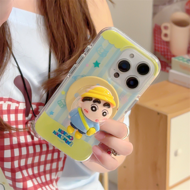 涂鸦小新小白左门卫磁吸适用iPhone17苹果16ProMax/15/14手机壳潮|undefined