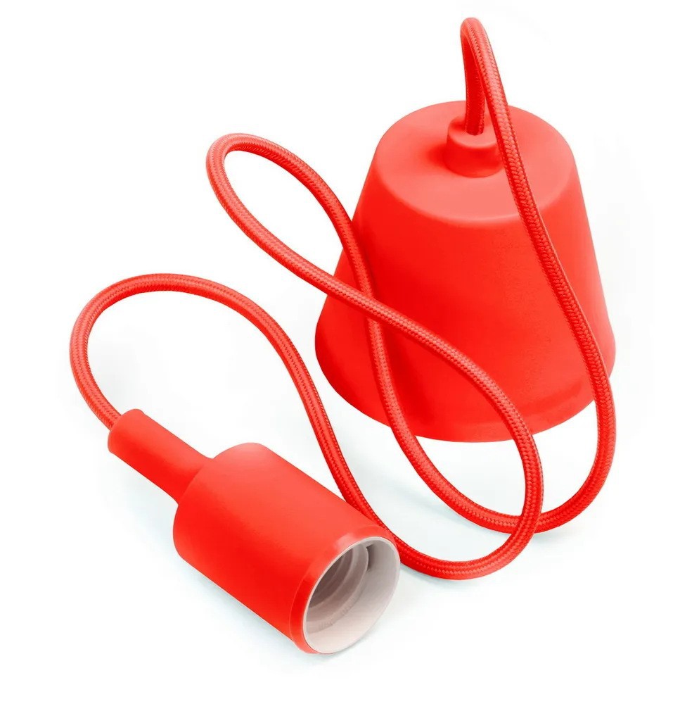 Fábrica transfronteriza venta directa E27 lámpara de lámpara de lámpara de silicona colorida lámpara de lámpara trenzada alambre dormitorio sala de estar bar bar