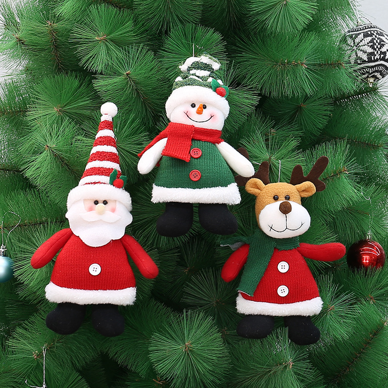 スポット卸売クリスマスファブリック像老人雪だるまヘラジカ人形ペンダントクリスマスツリー装飾装飾品|undefined