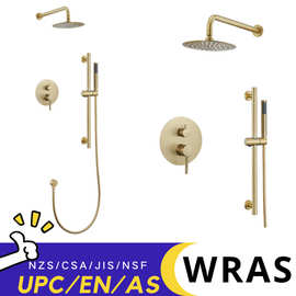 跨境304不锈钢暗装入墙预埋式多功能升降架手持顶喷淋浴花洒套装