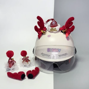 Electric Motorcycle Helmet Decoration Antler Christmas Hat Accessories