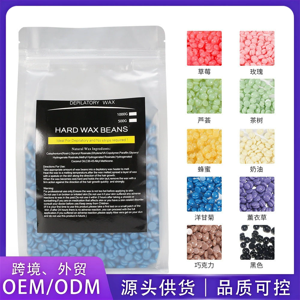 Воск для депиляции, восковые гранулы для удаления волос, медовые восковые гранулы, восковые гранулы для депиляции, 500 г, 10 цветов, ромашка.