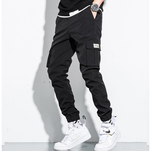 Men's Korean Style Trendy Autumn/Winter Matchable Streetwear Bootcut Sports Pants Loose Fleece Work Casual Long Pants