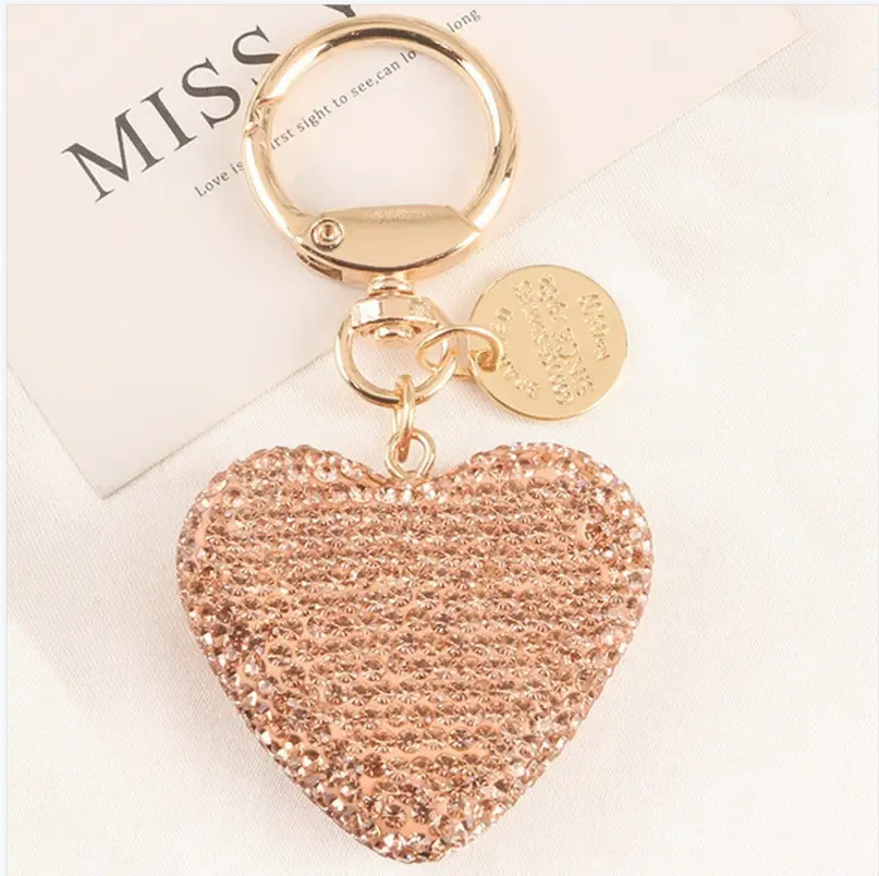 Retro Streetwear Heart Shape Alloy Women's Bag Pendant Keychain display picture 9