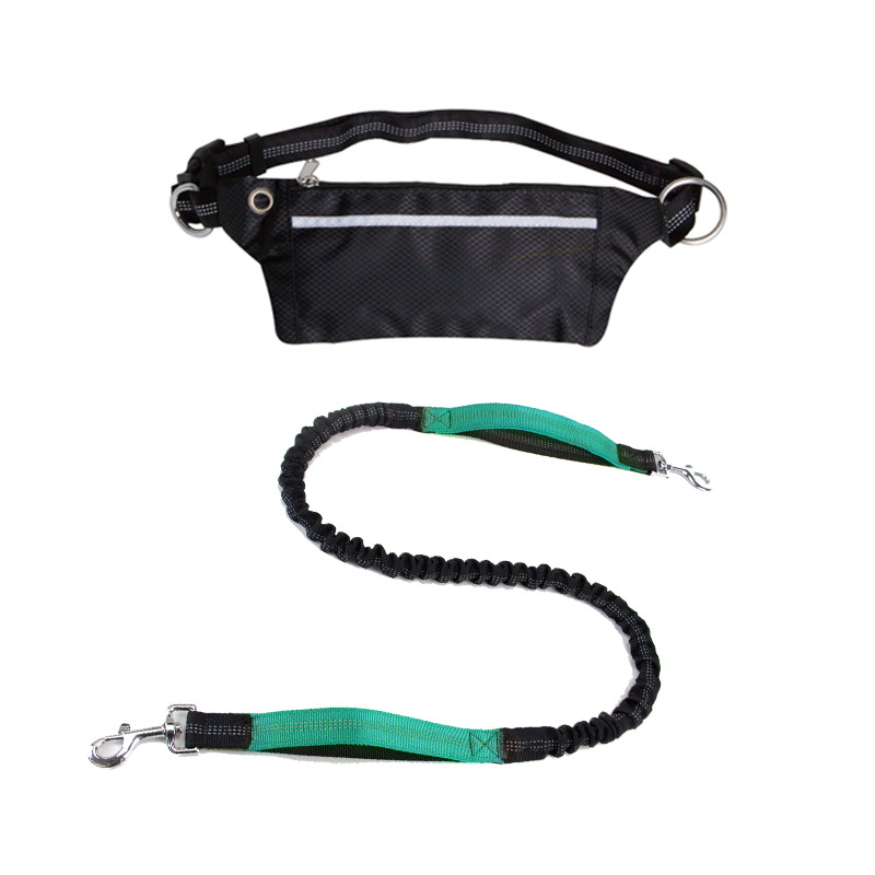 Dongguan kepai corriendo cuerda de tracción con bolsa de cintura cuerda de tracción transfronteriza para mascotas nylon reflexivo perro caminando cuerda de tracción