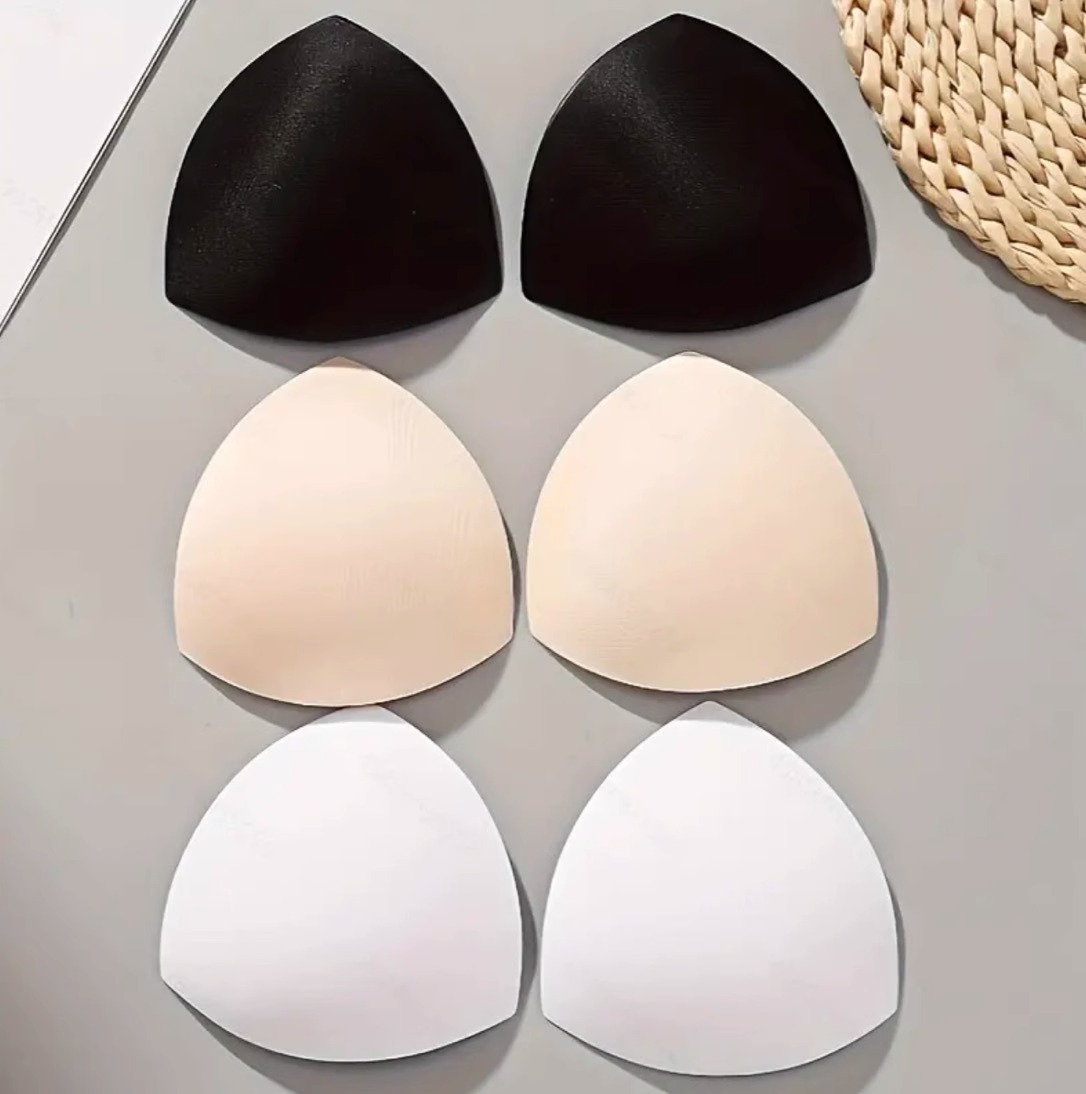 Fabricantes al por mayor almohadilla de pecho triangular de alta densidad almohadilla de pecho esponja trajes de baño cabrajes de pecho de forma de ropa interior inserción bra