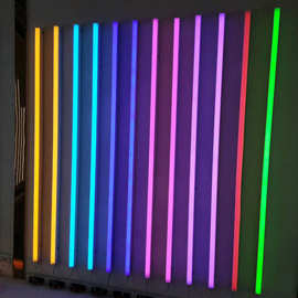 七彩跑马灯管220V数码管LED日光灯户外广告亮化T8霓虹灯管可调光