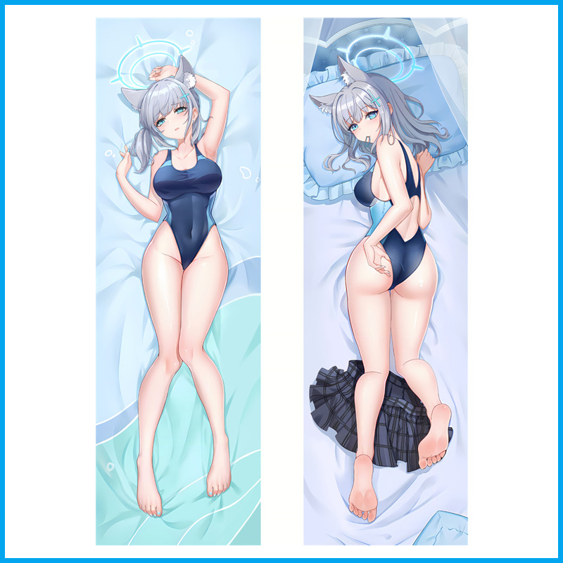 Μαξιλάρι Πλήρους Σώματος Blue Archive με Θήκη Anime & Game Sandwolf Shironeko - Προσαρμόσιμο & Δωρεάν Σχέδιο