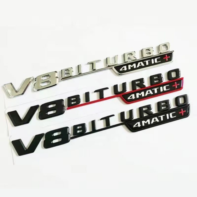 Suitable for Mercedes-Benz Modified Amg Fender Side Label V8 Biturbo4Matic+ Door Label Fender Car Sticker