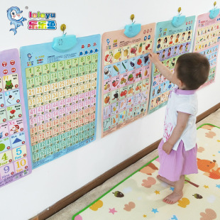 Children's Audio Wall Chart Baby Early Education Pinyin Alphabet Wall Sticker Learning Multiplication Table Recitation Artifact