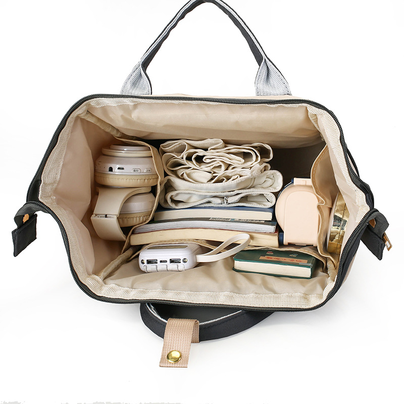 Gran capacidad nueva bolsa de mamás portátil al aire libre bolsa de bebés de almacenamiento multifuncional doble bolsa de madre y bebé