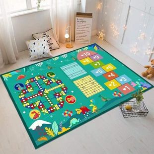 Children's Floor Mats Machine Washable Climbing Mats Thickened Large Flying Chess Carpet Baby Early Education Anti-Fall Kindergarten Wholesale