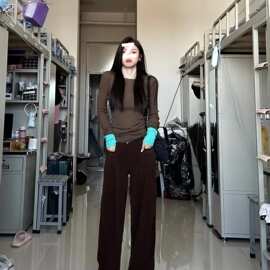 纯欲辣妹风针织打底衫女内搭可外穿2025秋季新款洋气显瘦修身上衣