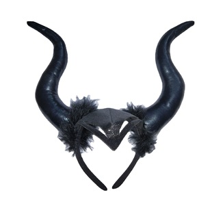 Halloween Head Buckle Accessories Dress Up Performance Props Foreign Trade Feather Head Black Hoop Sleeping Devil Horn