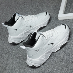 2023 New Men's Laced High-Top White Sneakers Casual Outdoor Hiking Shoes Youth Fashion Trend Running Men's Shoes