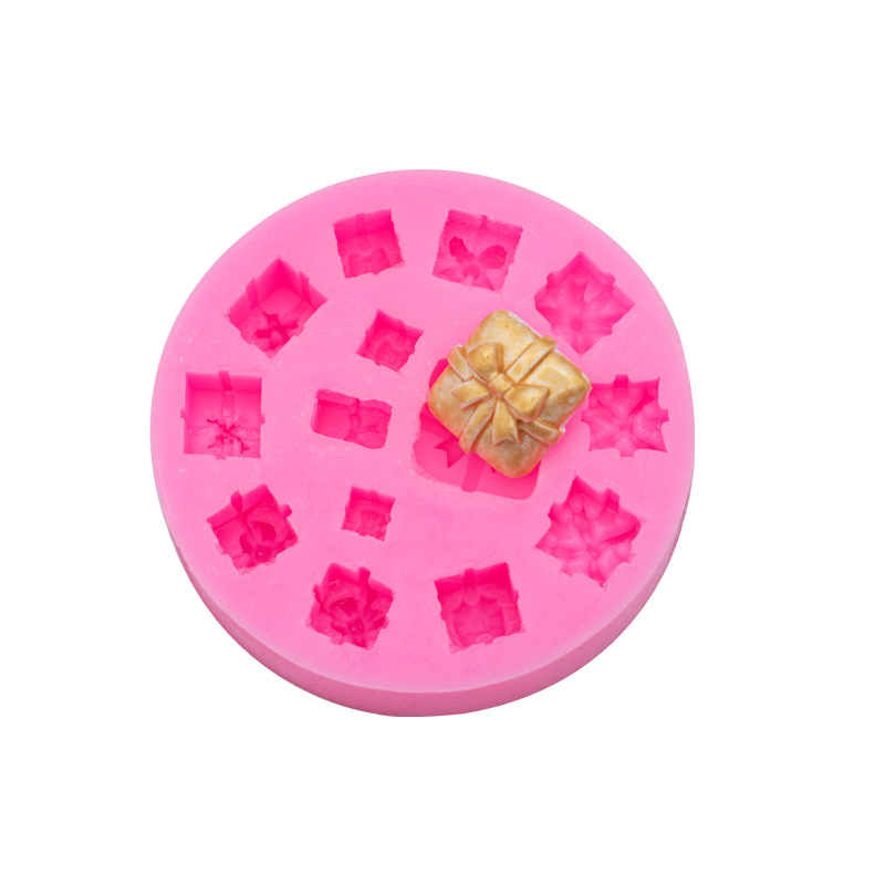 Nuevo tamaño caja de regalo molde silicona epoxi arcilla cerámica suave postre pastel fondant chocolate accesorios decorativos