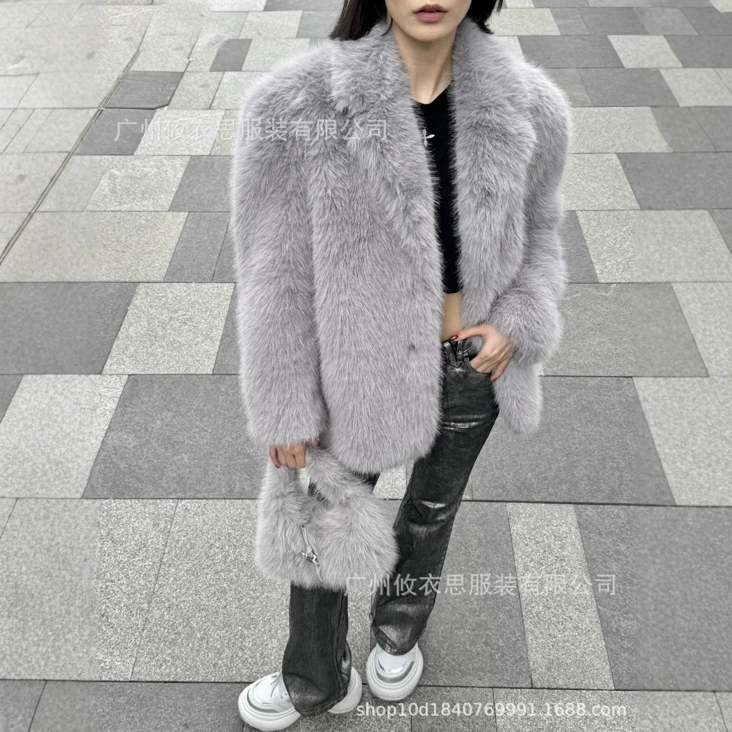 Пальто SK Wild Suit из искусственного меха, широкий крой, очень теплое, новая зимняя модель 24