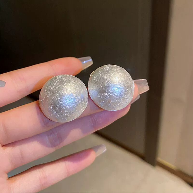 Серебряная игла, винтажные крупные хлопковые серьги из жемчуга, серебро 925 образец, французский винтажный стиль
