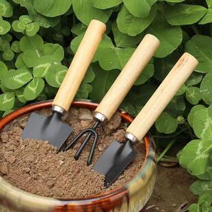 Gardening Three-Piece Set of Potted Plant Shovels, Garden Shovels, Indoor Flower Pots, Soil Loosening, Flower and Vegetable Planting Tools