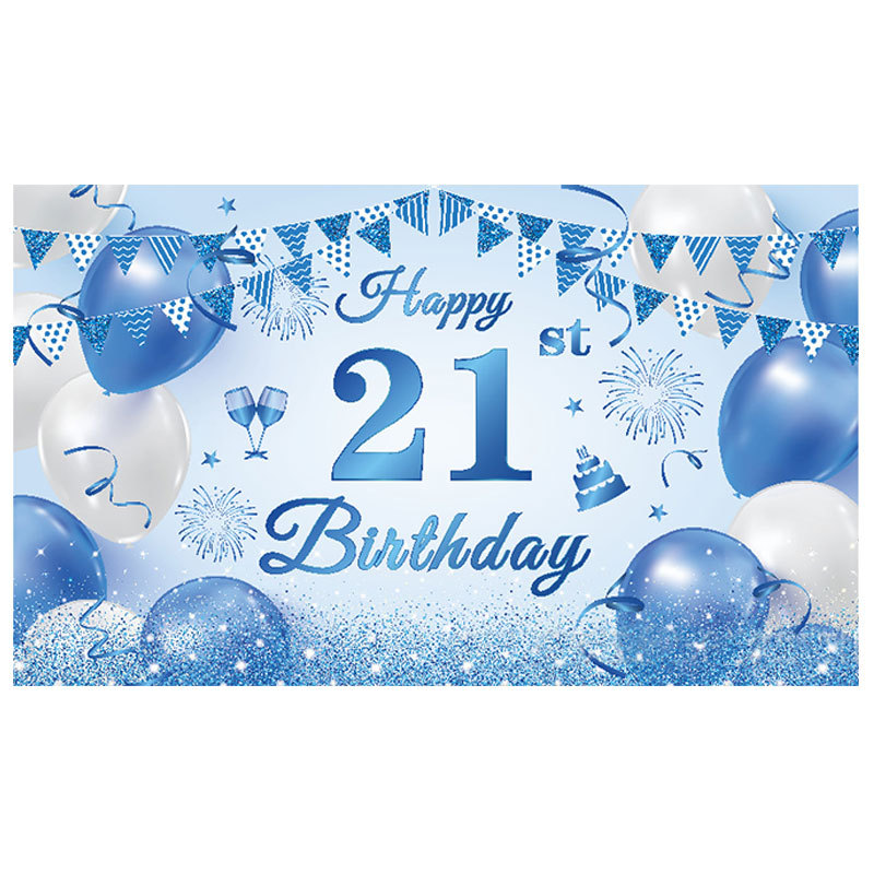 Fondo de fiesta con pancarta de feliz cumpleaños 2025, tela colgante para fotos con tema de cumpleaños, decoración fotográfica.