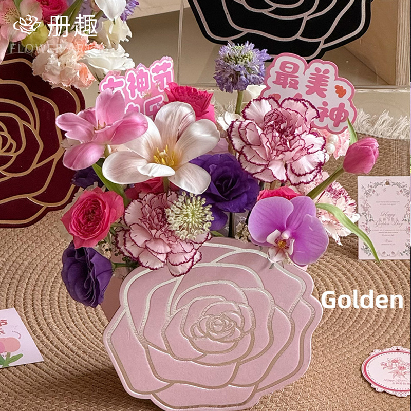 Fiesta de la diosa hadas tarjetas románticas ramo de flores caja de regalo floral decoración con material de florista cinta