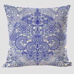 Cross-border Mandala Pattern Throw Pillow Cover Homestay Inn Decoration Sofa Pillow Office Desk Nap Pillow Lounge Pillow Waist Pillow