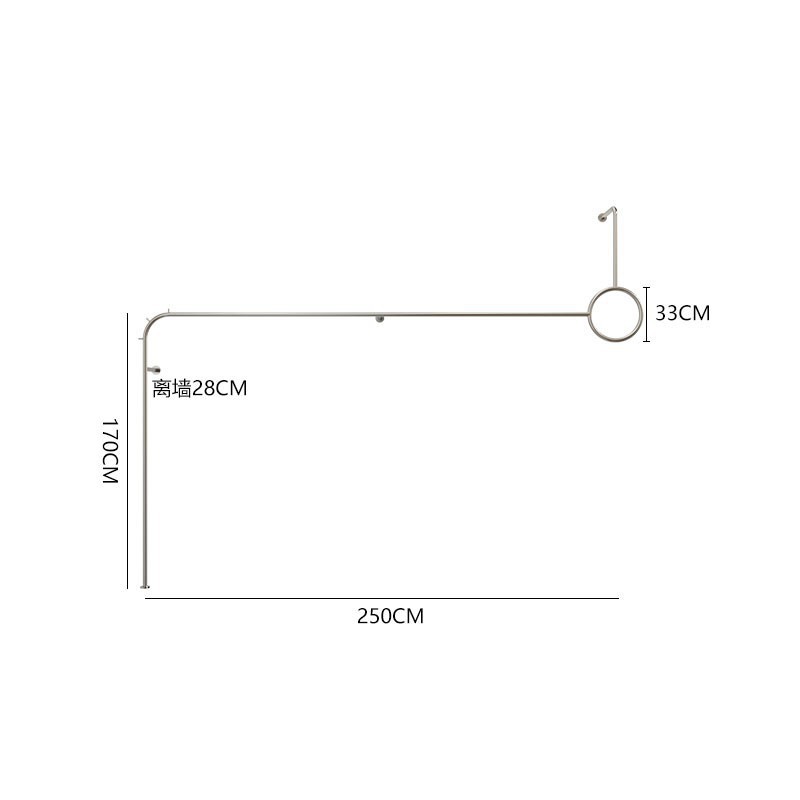 유형 스테인리스 벽 프레임 길이 250cm