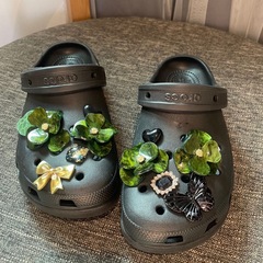 高級感洞靴アクセサリー水晶蝶靴花フィット装飾ボタンdiyバックル部品