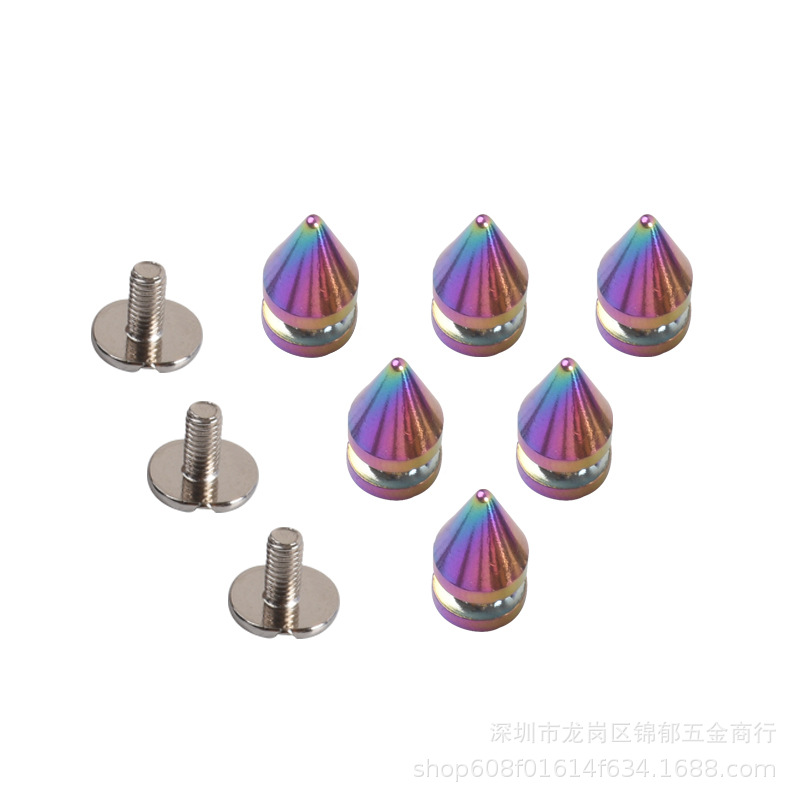 厂家直销13mm 奶嘴钉箱包配件箱包装饰钉子弹头DIY朋克铆钉螺丝