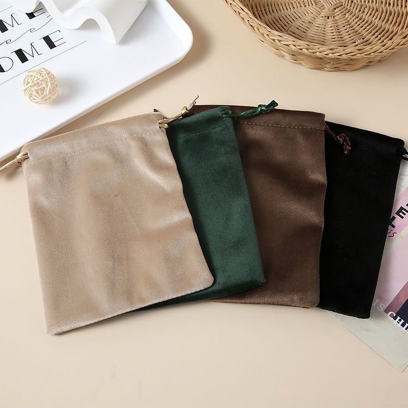 高档珠宝首饰绒布袋大小号束口袋耳机抽绳袋充电宝移动电源收纳袋