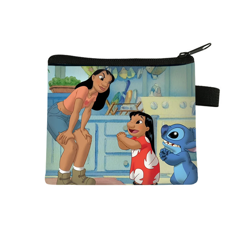 Monedero Infantil de Stitch, Popular en 2025, para Monedas, Llaves, Audífonos, Cartera de Poliéster con Dibujos Animados, Venta al Por Mayor